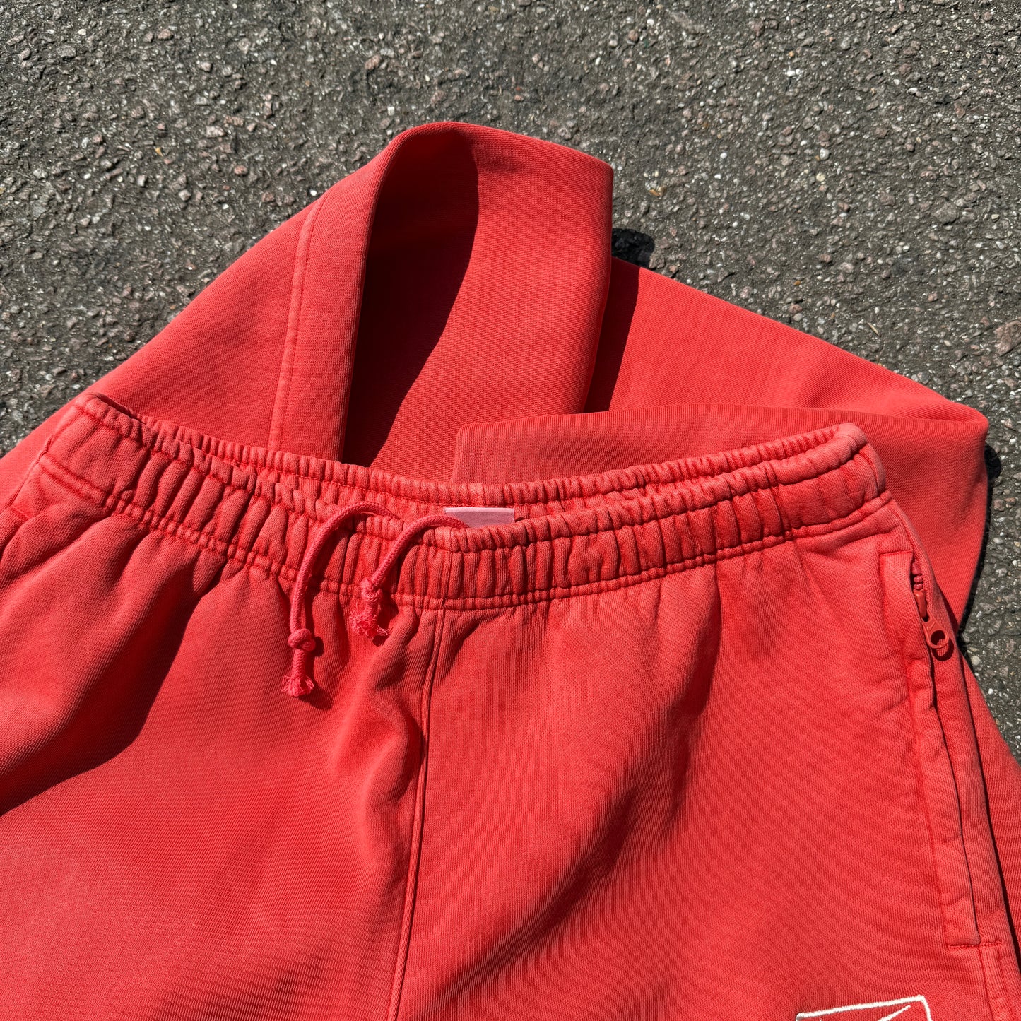 Stussy x Nike Pigment Dyed Fleece Sweatpants Habanero Red