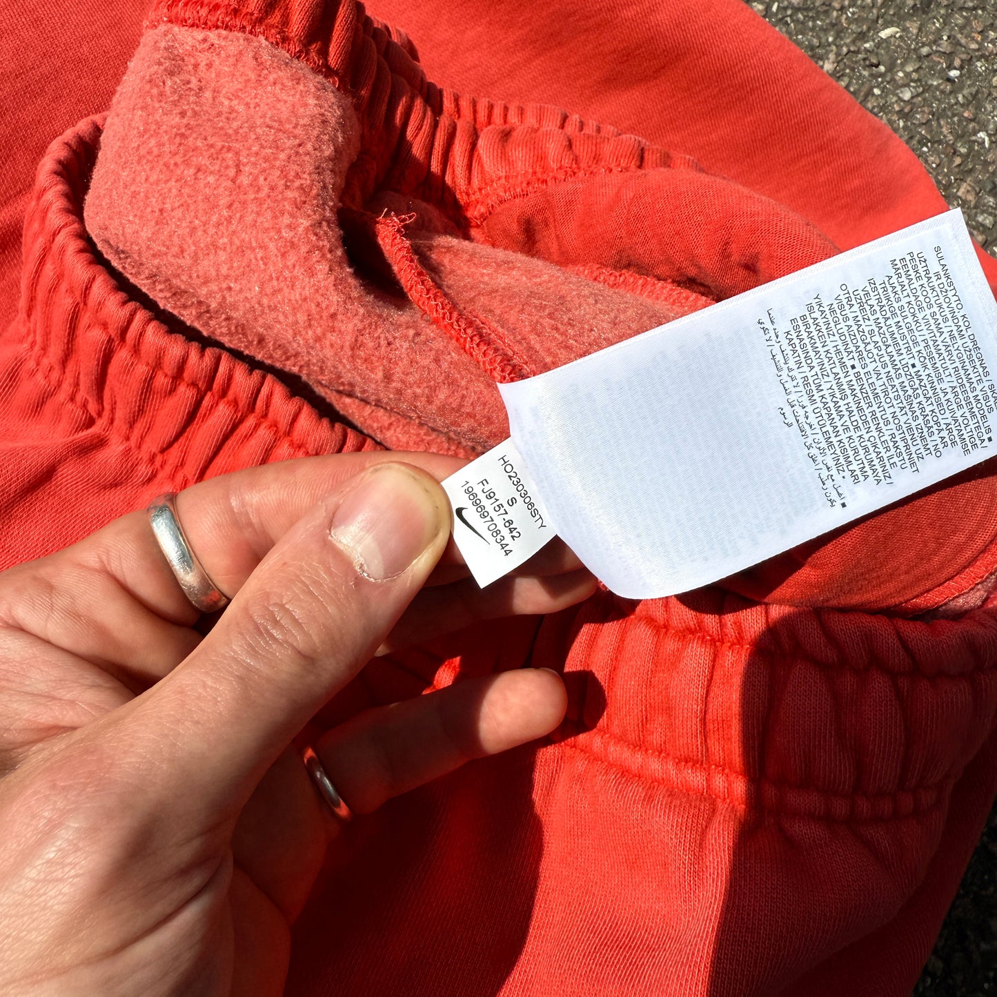 Stussy x Nike Pigment Dyed Fleece Sweatpants Habanero Red