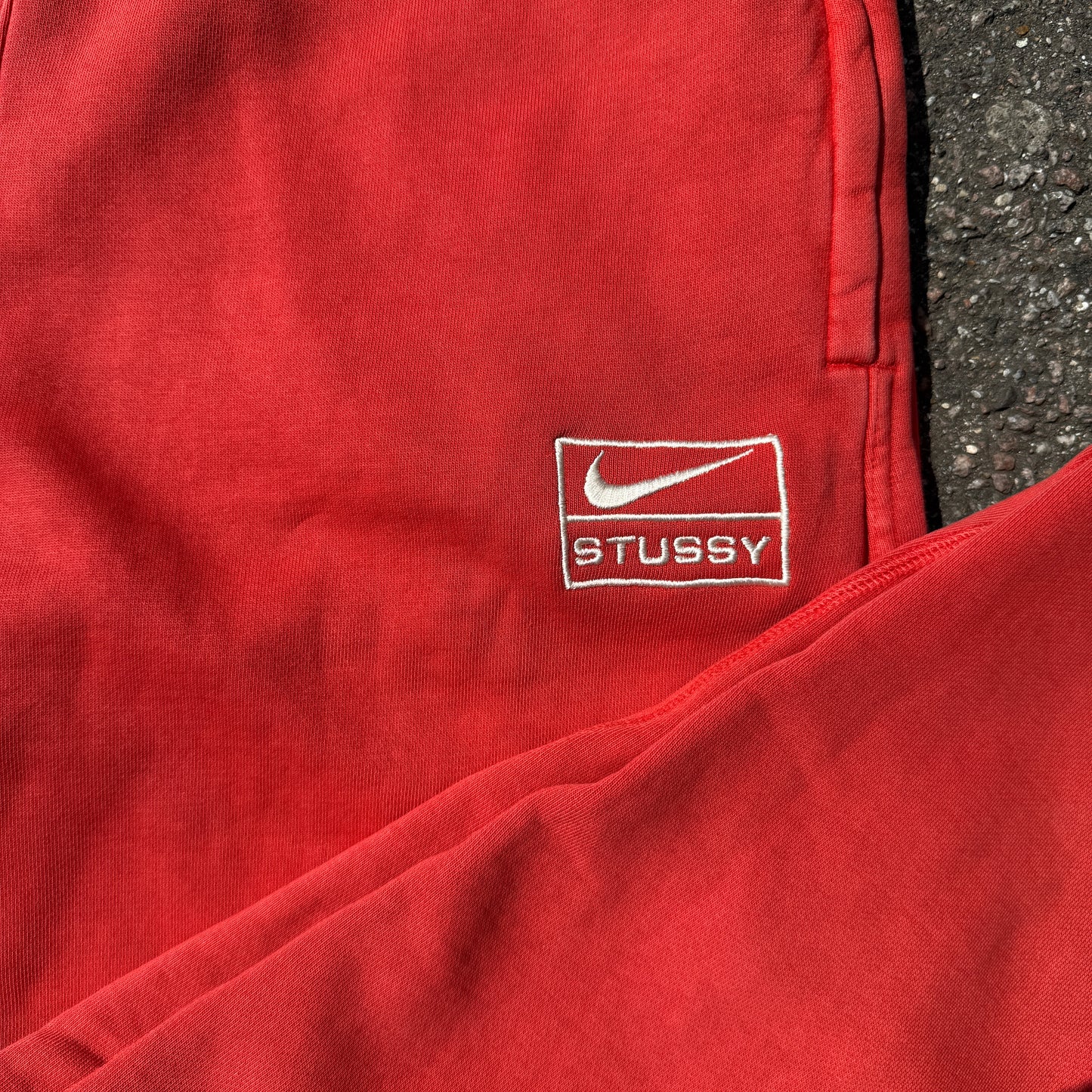 Stussy x Nike Pigment Dyed Fleece Sweatpants Habanero Red