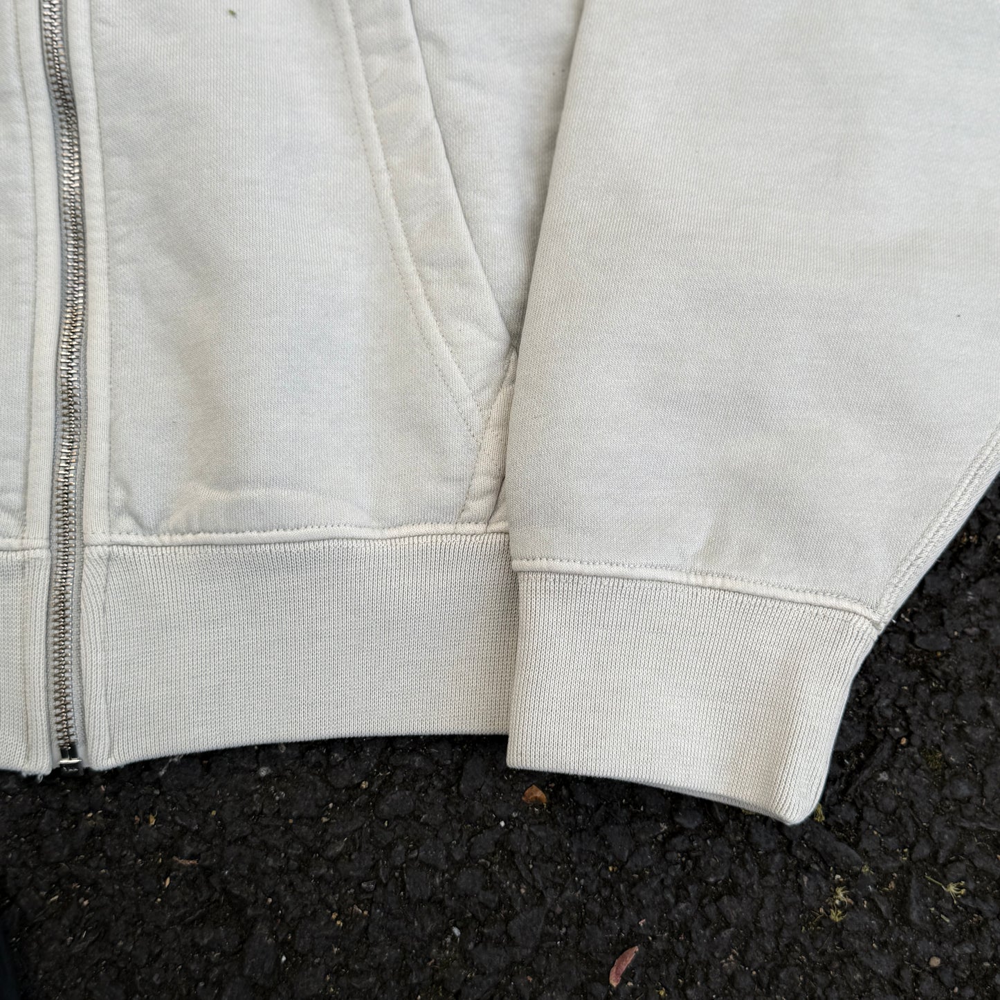 Stussy x Nike Pigment Dyed Full Zip Hoody Light Bone